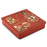 LACQUER BOX 9"Sq.x2"H (rd)