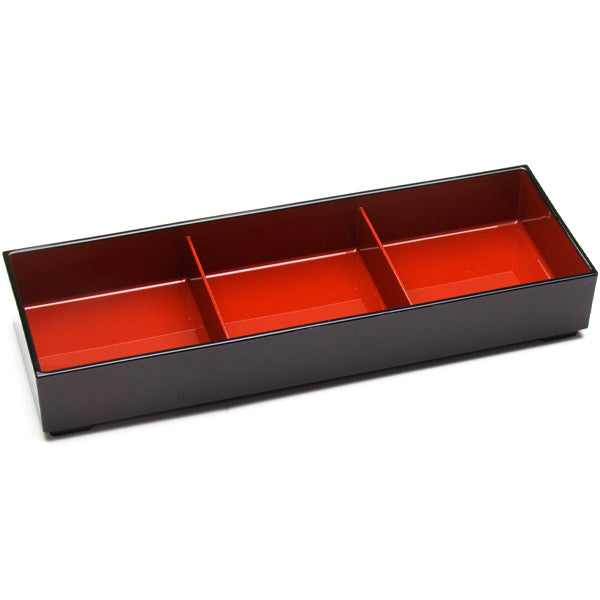 Black & Red Lacquer 3-in-1 Serving Plate