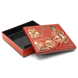 LACQUER BOX 9"Sq.x2"H (rd)