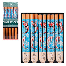 Carp-Pattern Wooden Chopsticks — 5-Pair Pack