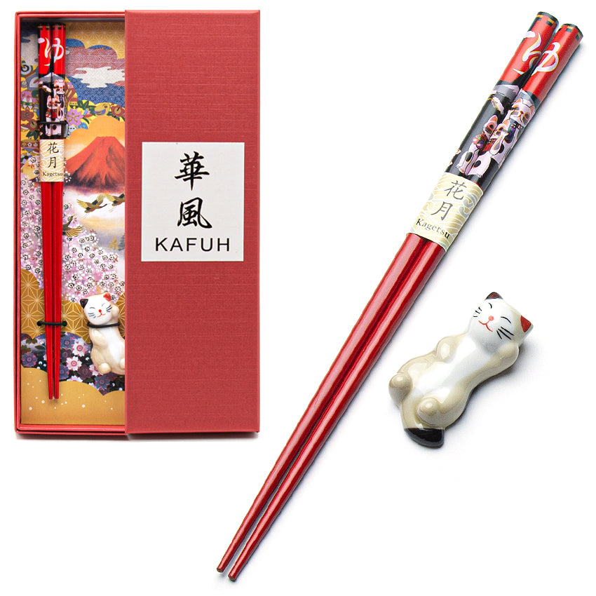CHOPSTICK 2PR W/REST Cat