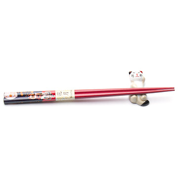 CHOPSTICK 2PR W/REST Cat