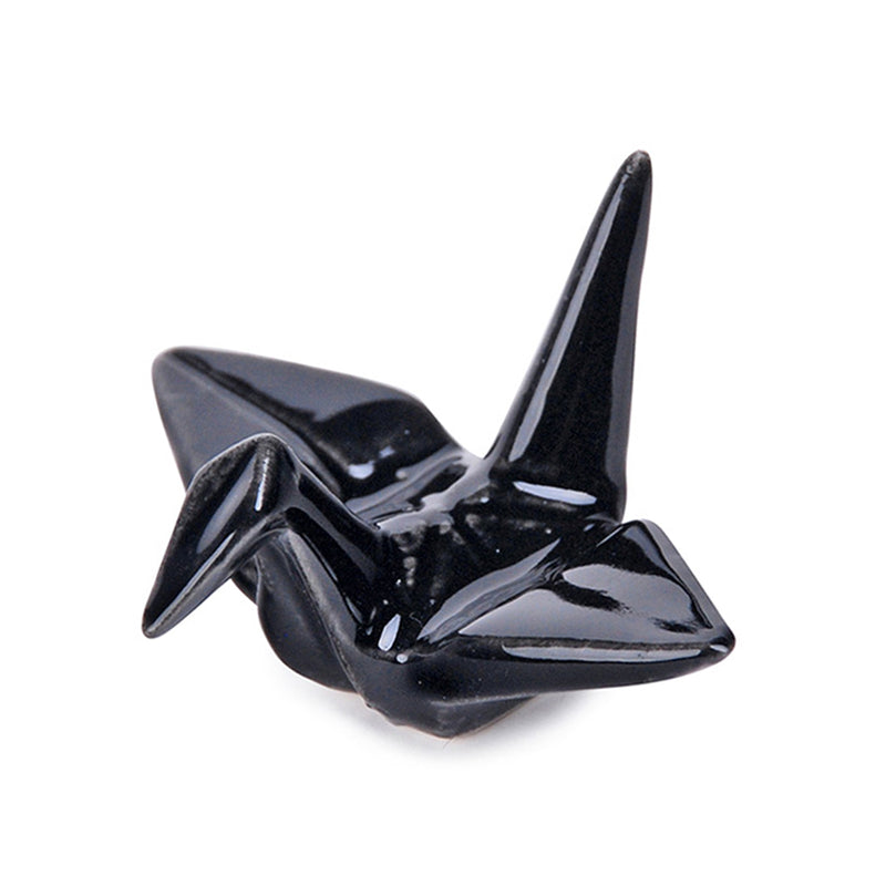 2-inch Black Ceramic Crane Chopstick Rest — A11885-BK