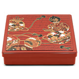 LACQUER BOX 9"Sq.x2"H (rd)