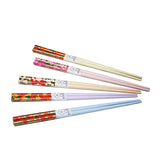 5pr Bamboo Chopstick Set Flower Pattern- 8.85"L(asst)