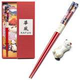 CHOPSTICK 1PR W/REST Cat