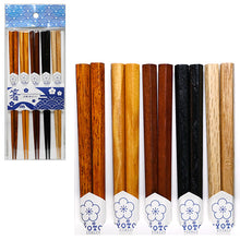 Assorted Chopsticks with Squared Handles — 5 Pairs