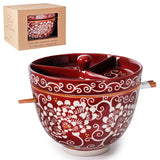BOWL W/CONDIMENT DIV-LID & CHOPS (rd)