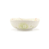 Japanese Spring Blossom Irregular Shape Ceramic Medium Bowl 4.25"D