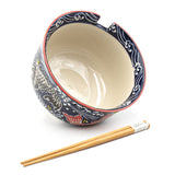 Bowl with Chopsticks - 6"D x 3.85"H