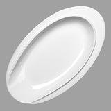 12" OVAL BOWL shallow (wt)
