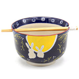 Bowl with Chopsticks - 6"D x 3.85"H