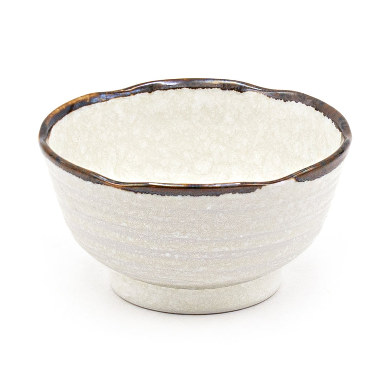 4½ in Beige Ceramic Rice Bowl — 10 oz
