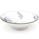 Japanese Large Bowl - 50fl. oz. / 9.75"D x 2.85"H Hokusai/Mt.Fuji- Bulk Pak