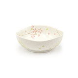 Japanese Spring Blossom Irregular Shape Ceramic Medium Bowl 4.25"D