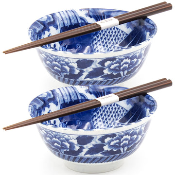 2pc Bowl Set With / Chopsticks