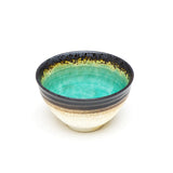 Turquoise Glazed Japanese Bowl 5"Dx3"H BOWL