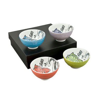 BOWL 4.5"Dx2.25"H 4pc/set PORC.