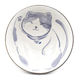 Japanese Noode Bowl Light Blue Cat - 28 fl. oz. / 7.5"D x 3"H