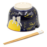 Bowl with Chopsticks - 6"D x 3.85"H