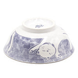 Japanese Noode Bowl Light Blue Cat - 28 fl. oz. / 7.5"D x 3"H