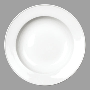 White Ceramic Rim Pasta Bowl -