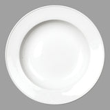 White Ceramic Rim Pasta Bowl -