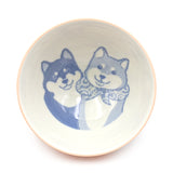 Japanese Ceramic Rice Bowl Shiba Inu Dog Pink - 4.5"D x 2.4"H