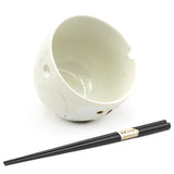 Owl Bowl With/Chopsticks-18 fl. oz. / 5"D x 4"H/Chopsticks 8.85"L