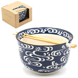 Bowl with Chopsticks - 6"D x 3.85"H