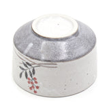 Japanese Matcha Bowl, Red Flower - 4.5"D x 3"H, 14oz