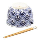 Bowl with Chopsticks - 6"D x 3.85"H