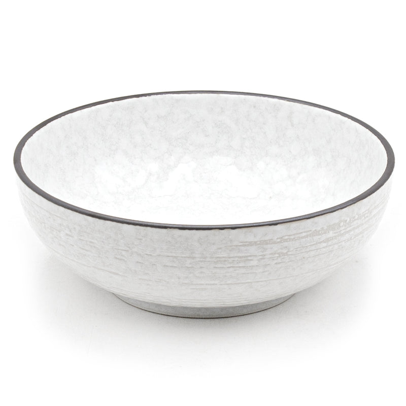 7 in Light Gray Ceramic Shallow Bowl — 28 fl. oz.
