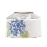 Japanese Matcha Bowl , Blue Flower - 4.5"D x 3"H, 14oz