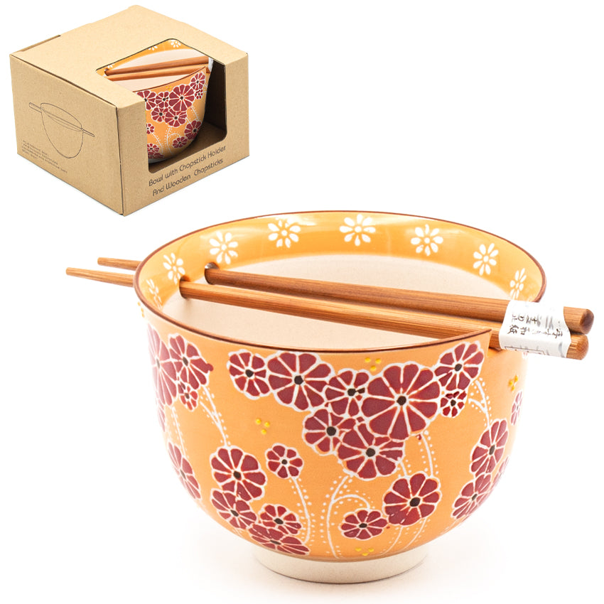 Bowl With/Chopsticks - 18fl. oz. / 5"D x 3.75"H