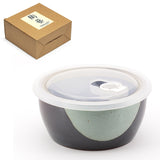 5.5"Dx2.75"H BOWL W/ PL LID (dk br)