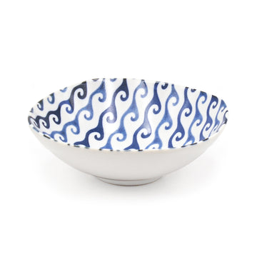 Japanese Bowl Set 5pc - 5.35"D x 1.75"H / Eclectic Design (waves, diamonds, and lattice motifs)