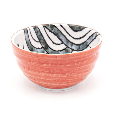 Japanese Medium Bowl - Fish/Wave, 5.25"Dx3"H