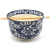 Bowl with Chopsticks - 6"D x 3.85"H