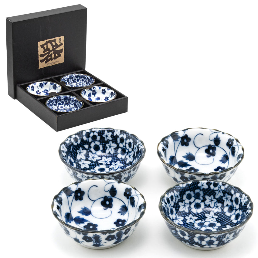 Japanese Small Bowl 4pc Set - 3.5"D x 1.35"H