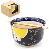 Bowl with Chopsticks - 6"D x 3.85"H