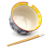 Bowl with Chopsticks - 6"D x 3.85"H