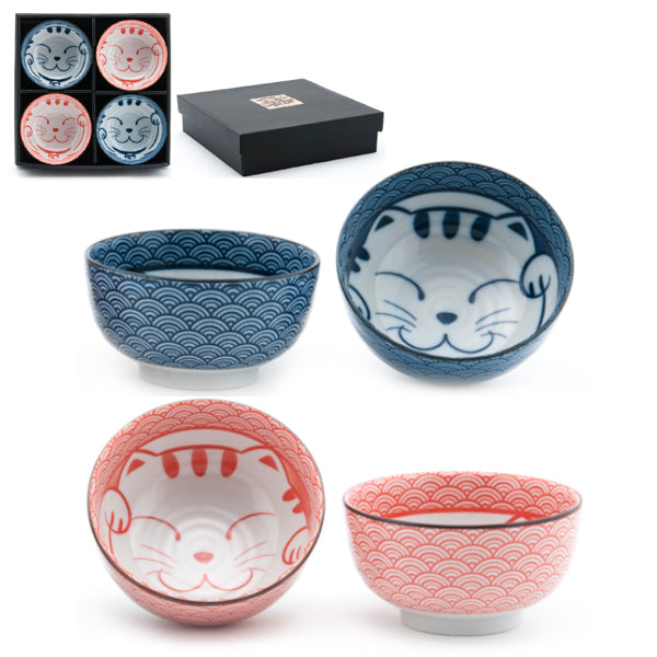 Japanese Bowl Set 4pc - 5"D x 2.75"H