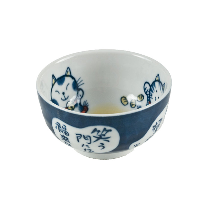 5"Dx2.75"H BOWL (wh/bl cat)