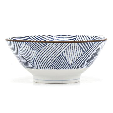 Japanese Large Bowl - 26 fl. oz. /  6.85"D x 2.85"H - Shima/Koushi-Bulk Pak