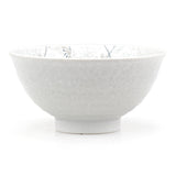 Japanese Deep Medium Bowl -Sumie Soshun, White Sakura