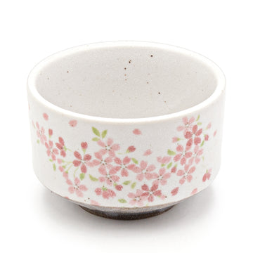 Japanese Matcha Bowl, Pink Sakura - 4.5"D x 3"H, 14oz