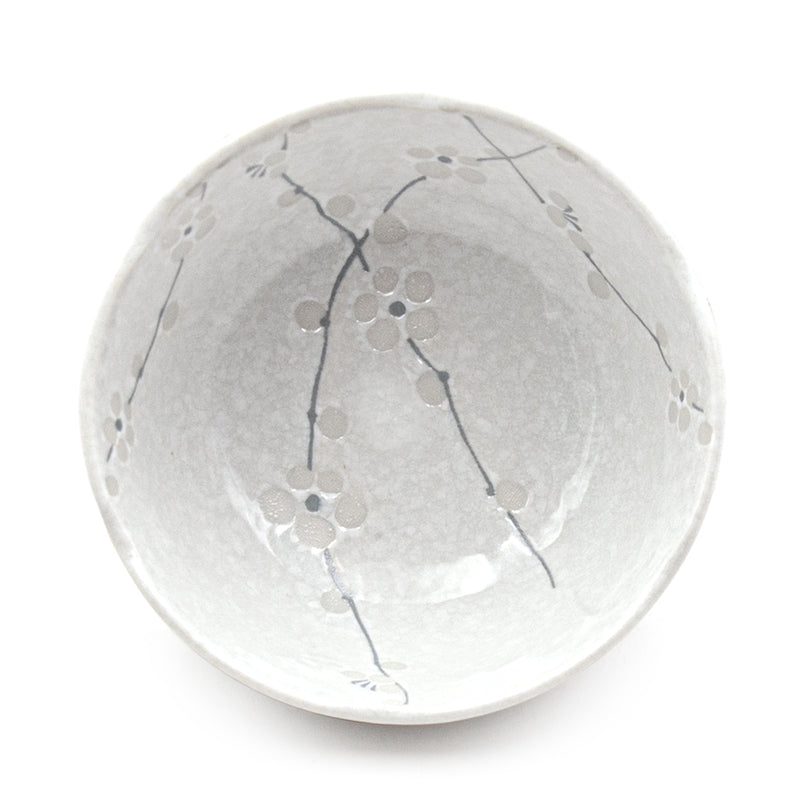 Pale Floral Ceramic Bowl — 10 fl. oz., 4½ in