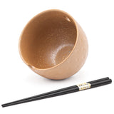 Owl Bowl With/Chopsticks-18 fl. oz. / 5"D x 4"H/Chopsticks 8.85"L