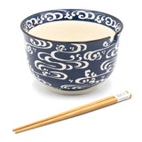 Bowl with Chopsticks - 6"D x 3.85"H